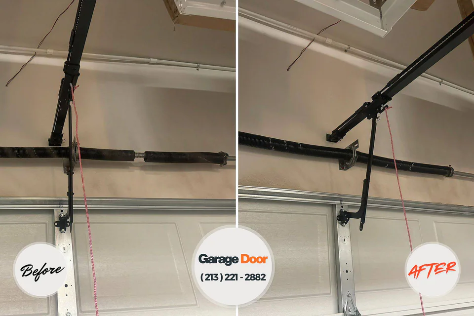 Before and after: garage door repair Hamer, SC
